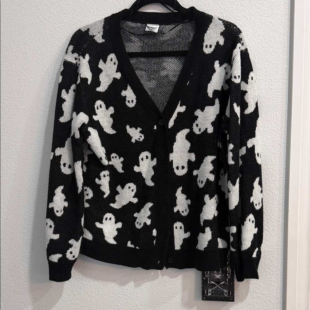 Spirit Black and White Ghost Cardigan